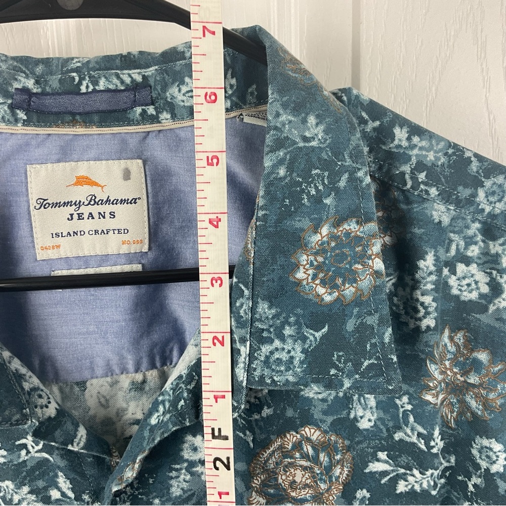 Pre-Owned Tommy Bahama Jeans Men’s Floral  Short Sleeve Button Up Shirt, Size XL - Picture 11 of 12